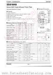 2SD1848 datasheet pdf Panasonic