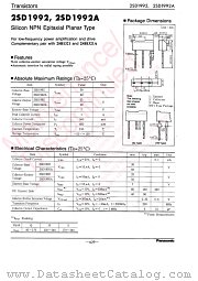 2SD1992 datasheet pdf Panasonic
