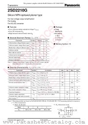 2SD2210G datasheet pdf Panasonic
