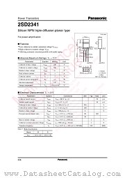 2SD2341 datasheet pdf Panasonic