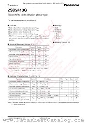 2SD2413G datasheet pdf Panasonic