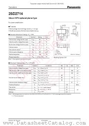 2SD2714 datasheet pdf Panasonic