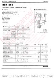 2SK1262 datasheet pdf Panasonic