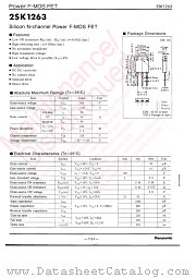 2SK1263 datasheet pdf Panasonic