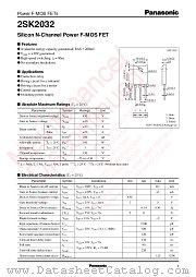 2SK2032 datasheet pdf Panasonic