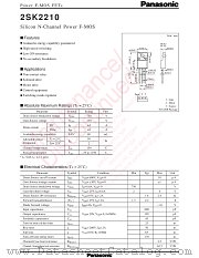 2SK2210 datasheet pdf Panasonic