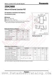 2SK2988 datasheet pdf Panasonic