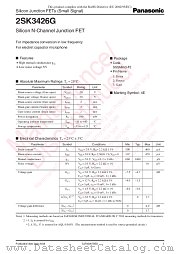 2SK3426G datasheet pdf Panasonic