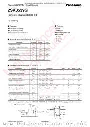 2SK3539G datasheet pdf Panasonic