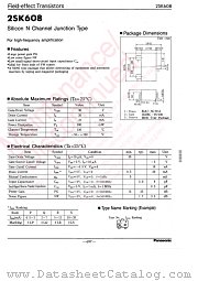2SK0608 datasheet pdf Panasonic