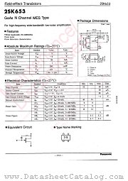 2SK653 datasheet pdf Panasonic