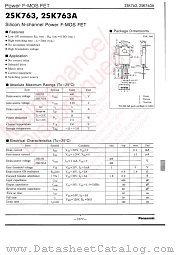 2SK0763 datasheet pdf Panasonic