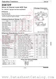 3SK0139 datasheet pdf Panasonic