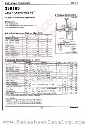 3SK0183 datasheet pdf Panasonic