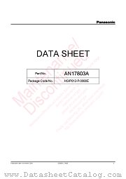 AN17803A datasheet pdf Panasonic