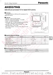 AN2037FAQ datasheet pdf Panasonic
