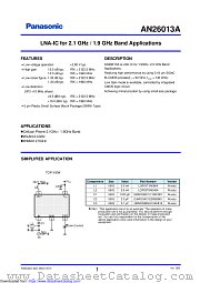 AN26013A datasheet pdf Panasonic