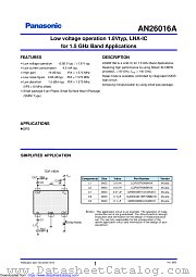 AN26016A datasheet pdf Panasonic