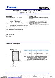 AN26027A datasheet pdf Panasonic