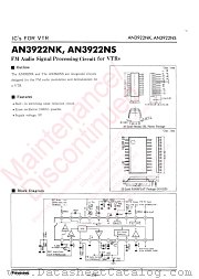 AN3922NK datasheet pdf Panasonic