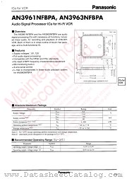 AN3961NFBPA datasheet pdf Panasonic