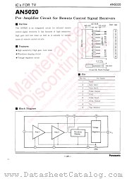 AN5020 datasheet pdf Panasonic