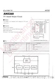 AN5260 datasheet pdf Panasonic
