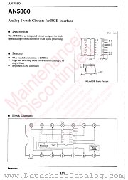 AN5860 datasheet pdf Panasonic