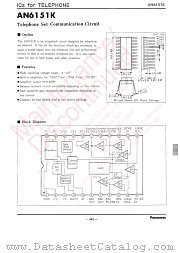 AN6151K datasheet pdf Panasonic