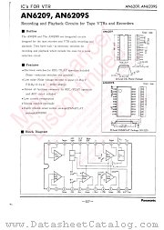 AN6209 datasheet pdf Panasonic