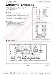 AN6367NS datasheet pdf Panasonic