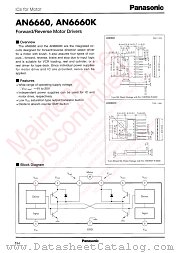 AN6660K datasheet pdf Panasonic