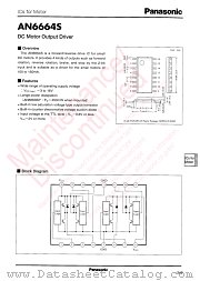 AN6664S datasheet pdf Panasonic