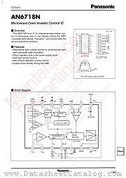 AN6718N datasheet pdf Panasonic