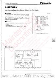 AN7008K datasheet pdf Panasonic