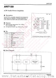 AN7130 datasheet pdf Panasonic