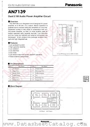 AN7139 datasheet pdf Panasonic