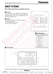 AN7172NK datasheet pdf Panasonic