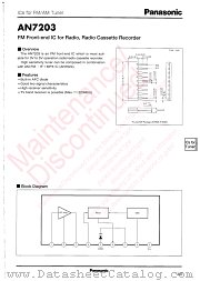 AN7203 datasheet pdf Panasonic