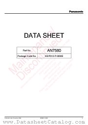 AN7580 datasheet pdf Panasonic