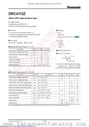 DRC4113Z datasheet pdf Panasonic
