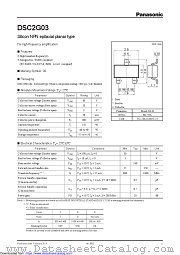 DSC2G03 datasheet pdf Panasonic