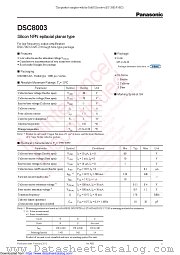 DSC8003 datasheet pdf Panasonic