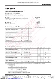 DSC8505 datasheet pdf Panasonic