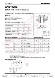 GN01038B datasheet pdf Panasonic