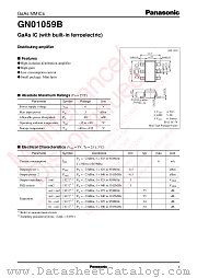 GN01059B datasheet pdf Panasonic