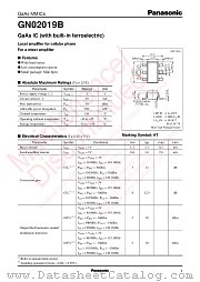 GN02019B datasheet pdf Panasonic
