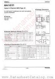 GN01021 datasheet pdf Panasonic