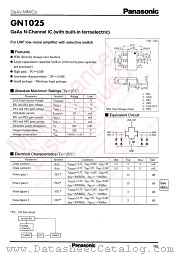 GN01025 datasheet pdf Panasonic