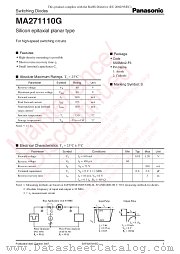 MA271110G datasheet pdf Panasonic